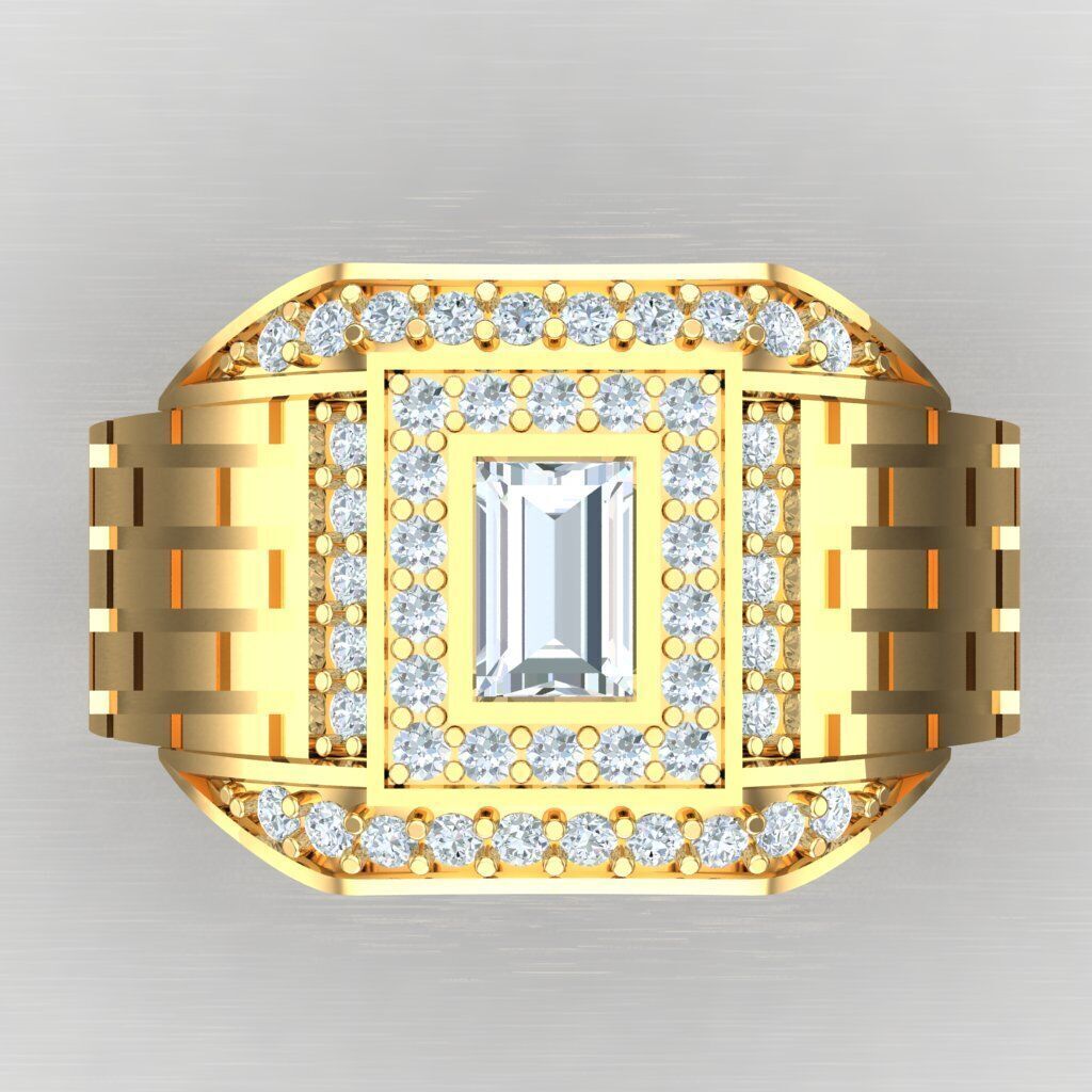 Wedding Man Ring 3MR039 3D model_6