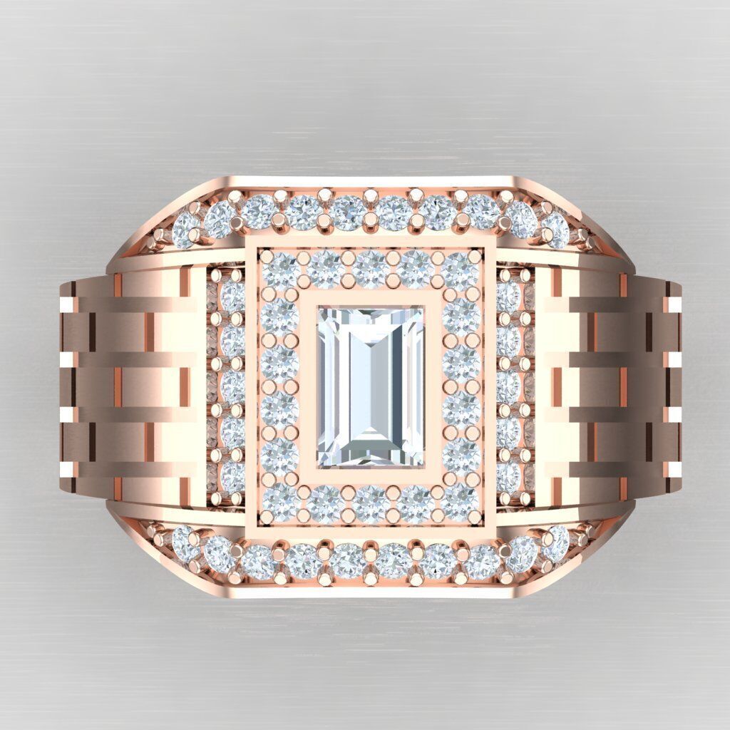 Wedding Man Ring 3MR039 3D model_5
