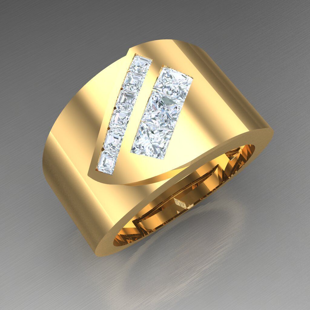 Wedding Man Ring 3MR041 3D model_8