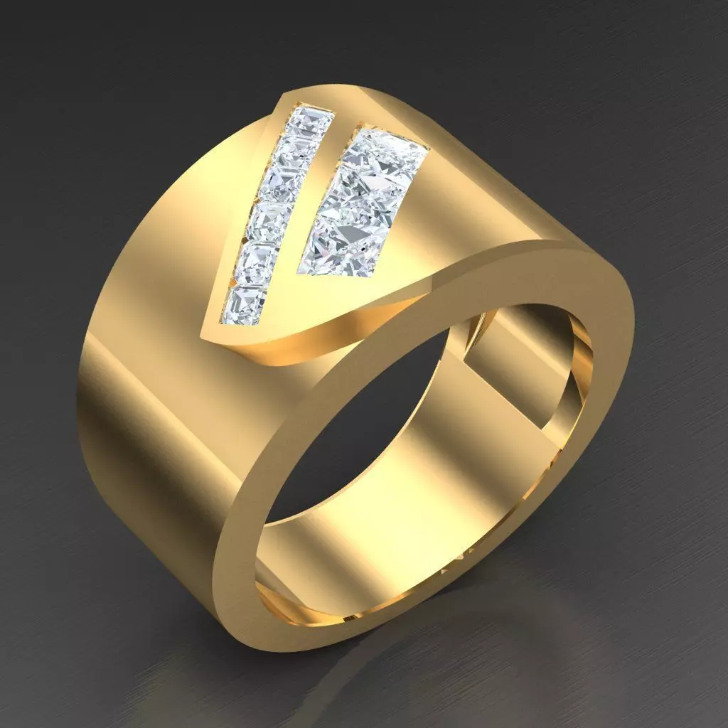 Wedding Man Ring 3MR041 3D model_0