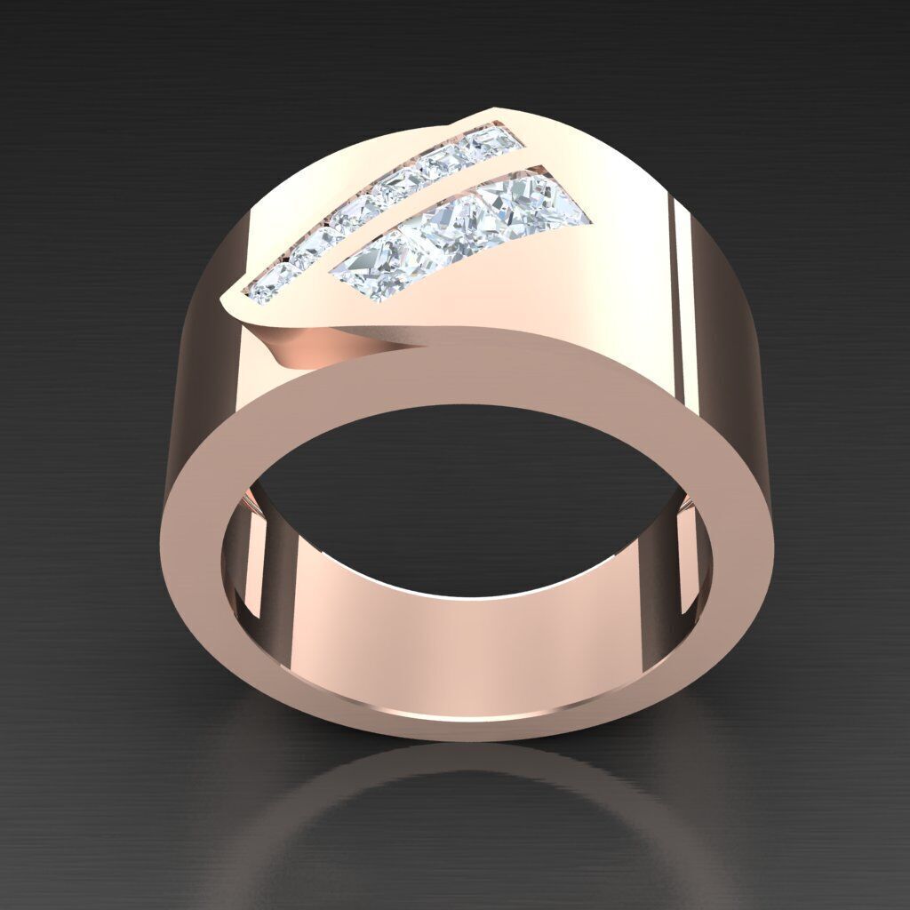 Wedding Man Ring 3MR041 3D model_2
