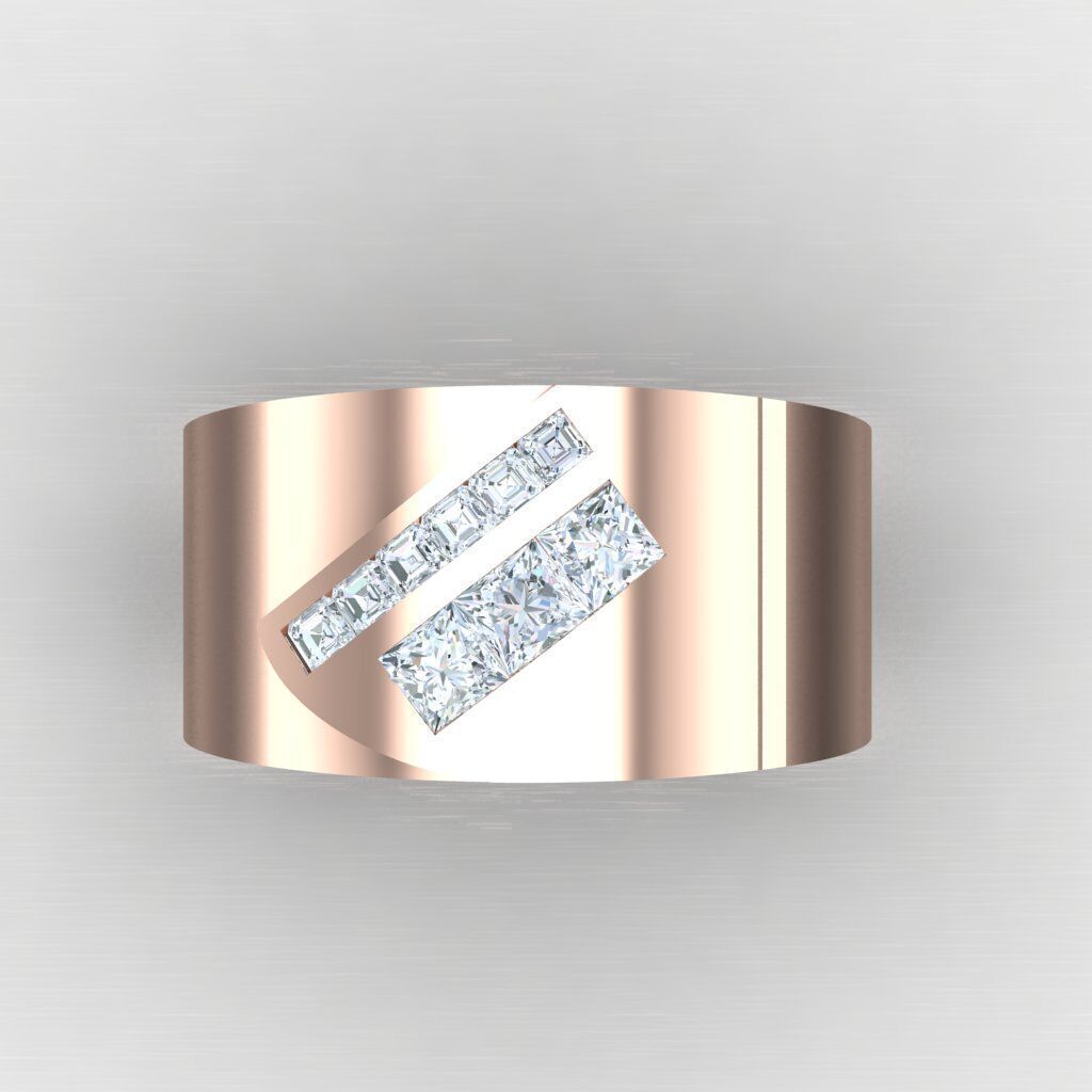 Wedding Man Ring 3MR041 3D model_5