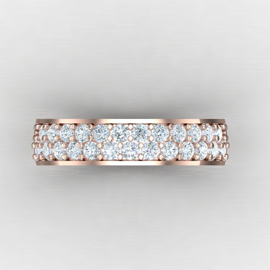 Wedding Man Ring 3MR043 3D model_5