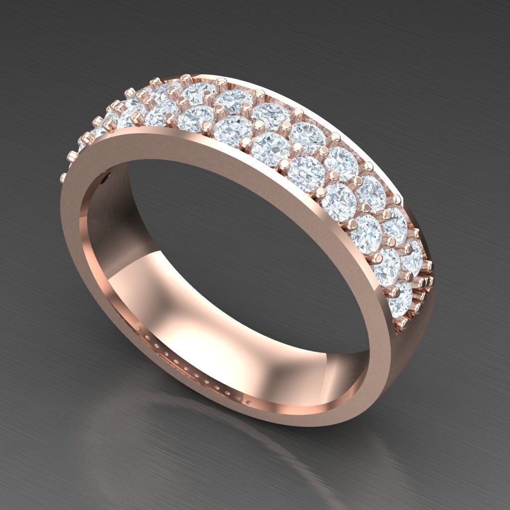 Wedding Man Ring 3MR043 3D model_3