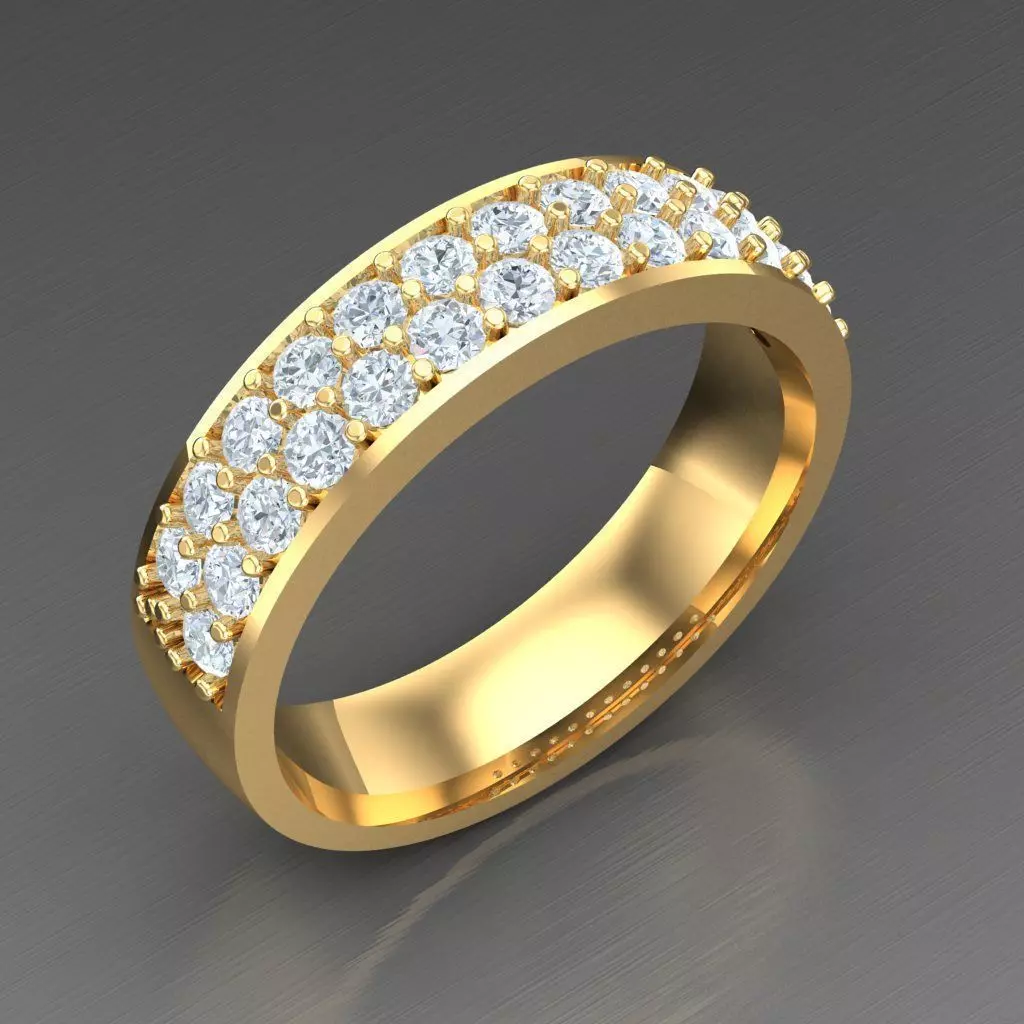 Wedding Man Ring 3MR043 3D model_0