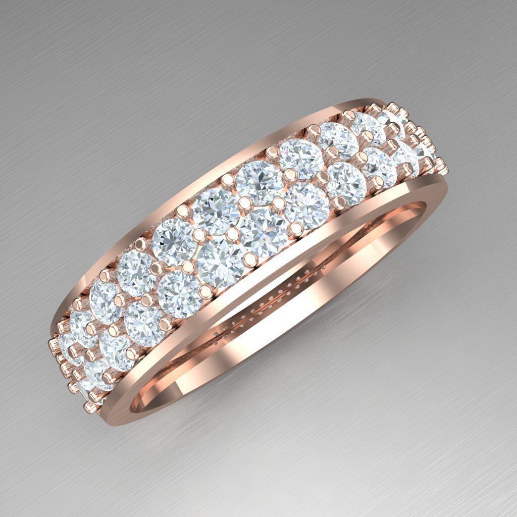 Wedding Man Ring 3MR043 3D model_7