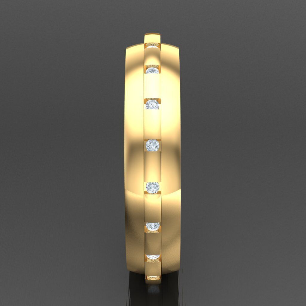Wedding Man Ring 3MR047 3D model_10