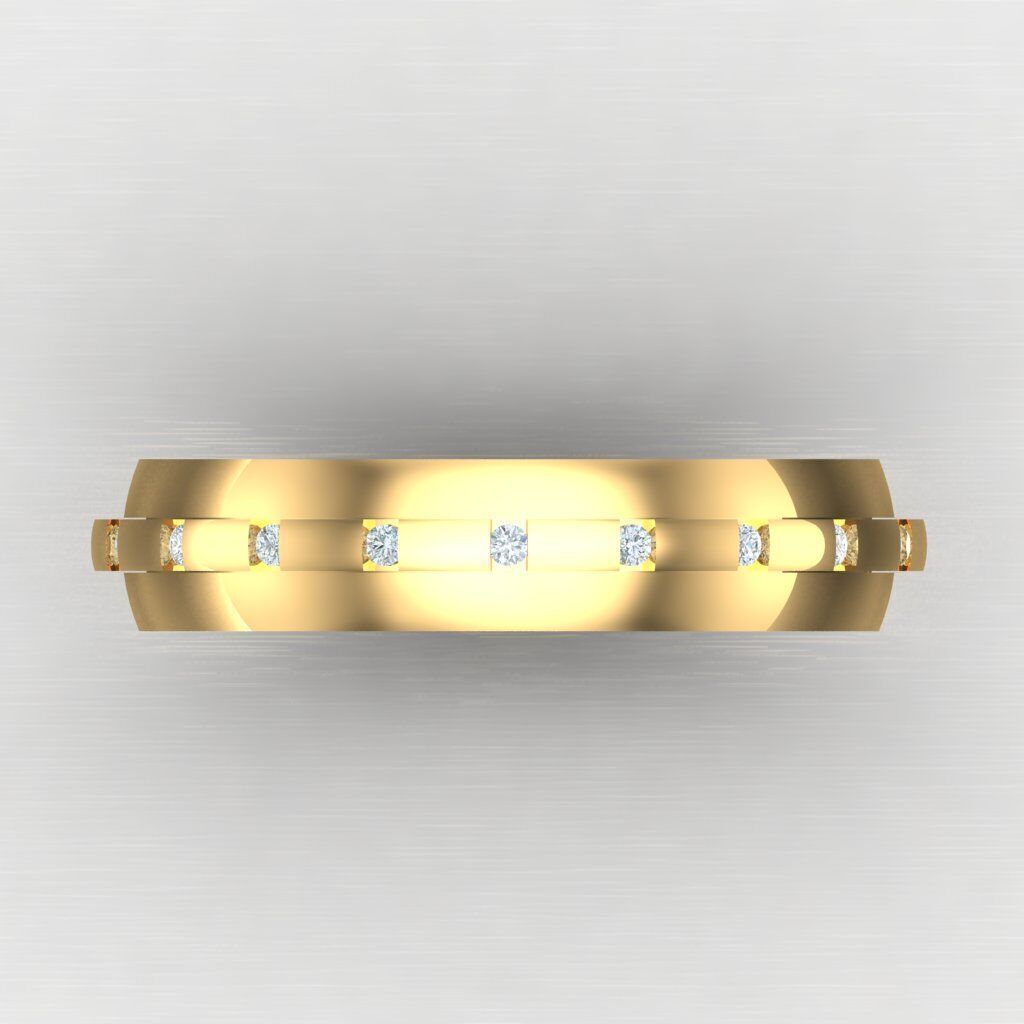 Wedding Man Ring 3MR047 3D model_6