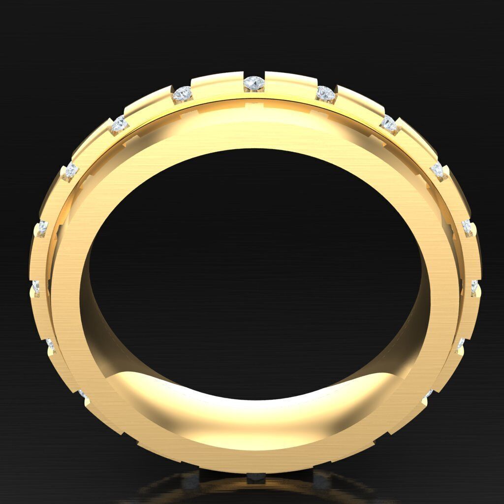 Wedding Man Ring 3MR047 3D model_11