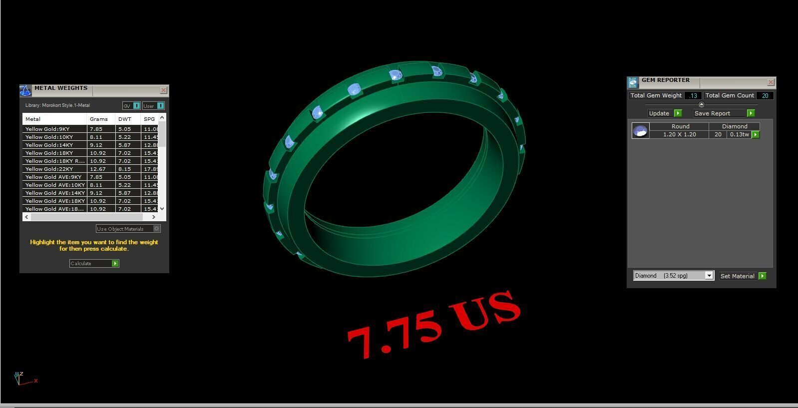 Wedding Man Ring 3MR047 3D model_12