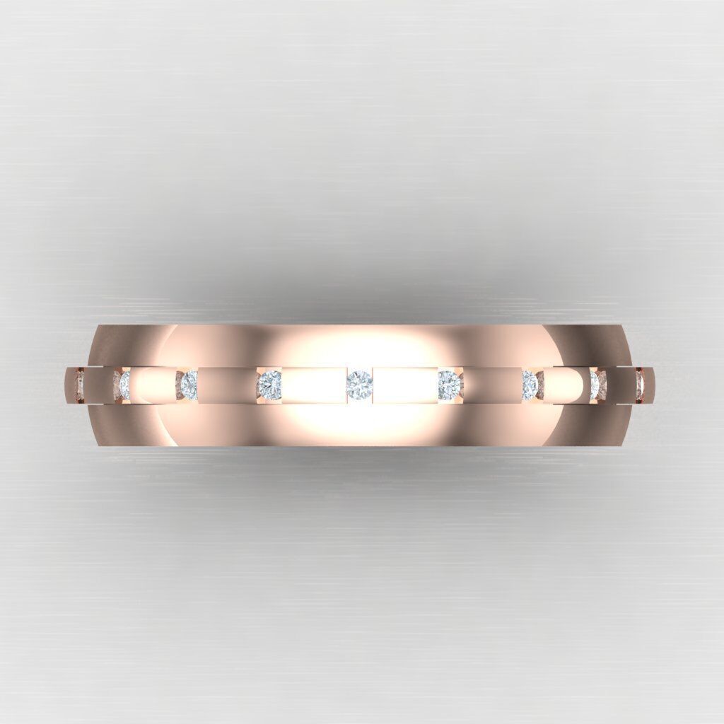 Wedding Man Ring 3MR047 3D model_5