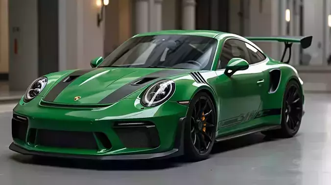 Lowpoly Porsche 911 GT3 RS 992 Manthey Kit 2025 3d model
