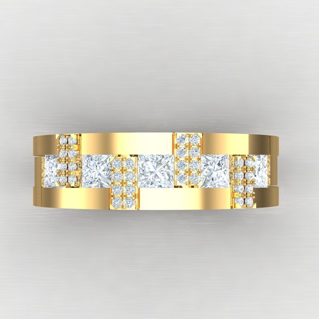 Wedding Man Ring 3MR049 3D model_6