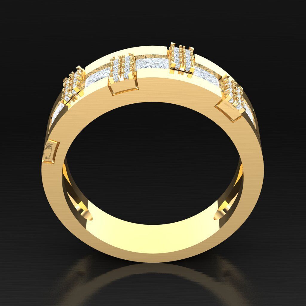 Wedding Man Ring 3MR049 3D model_11
