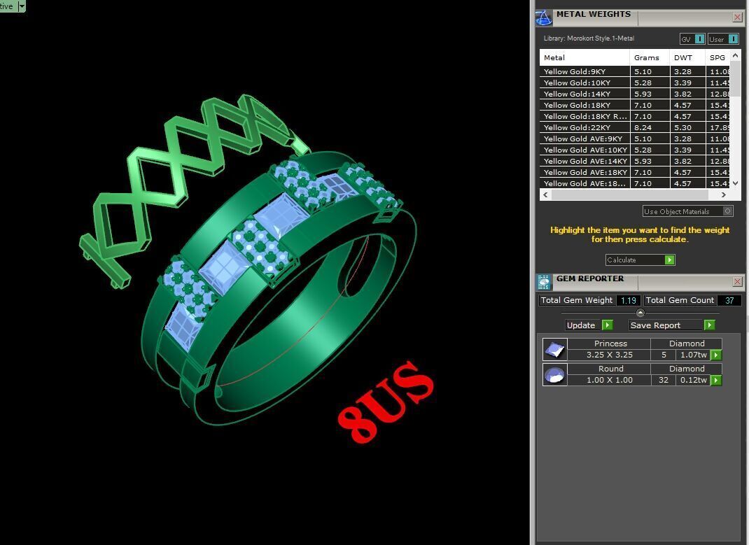 Wedding Man Ring 3MR049 3D model_12