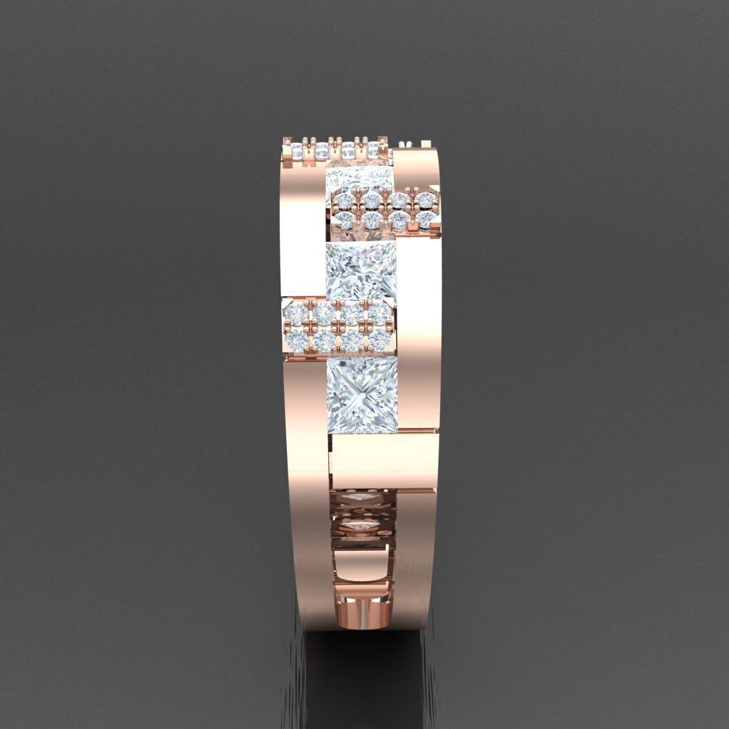 Wedding Man Ring 3MR049 3D model_9