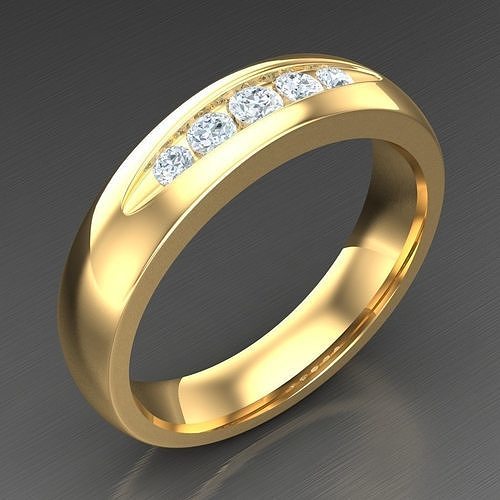 Wedding Man Ring 3MR052 3D model