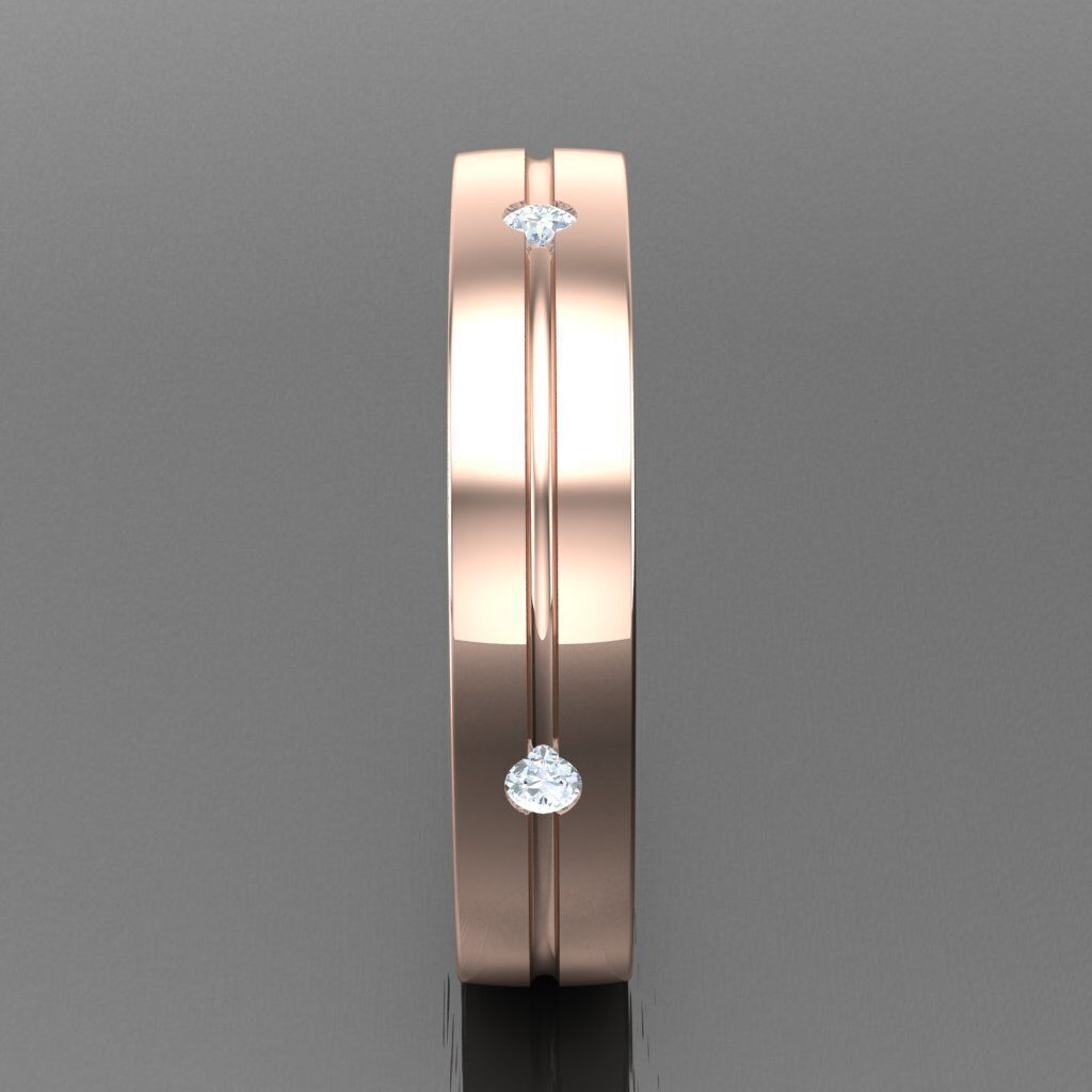 Wedding Man Ring 3MR054 3D model_9