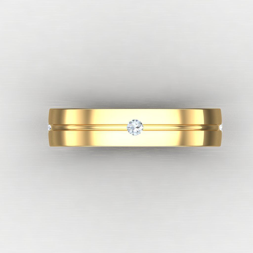 Wedding Man Ring 3MR054 3D model_6