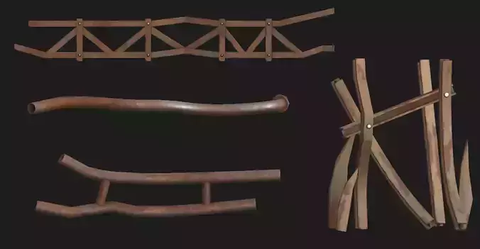 Stylized Metal structures asset pack 01