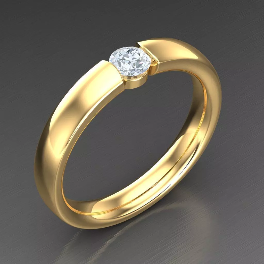 Wedding Man Ring 3MR059 3D model_0