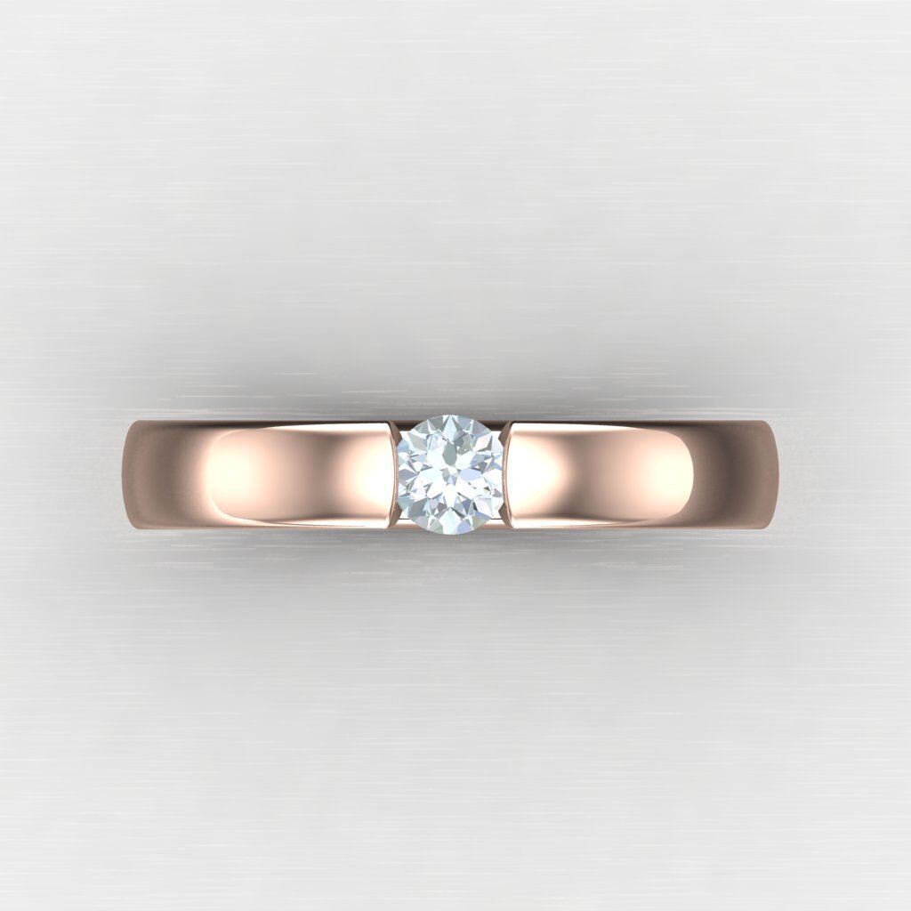 Wedding Man Ring 3MR059 3D model_5