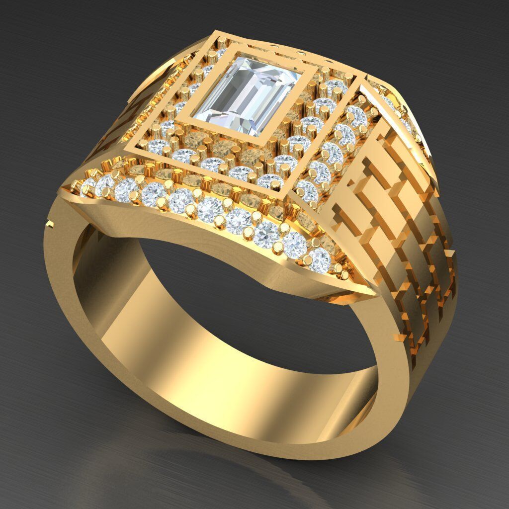 Wedding Man Ring 3MR060 3D model_4