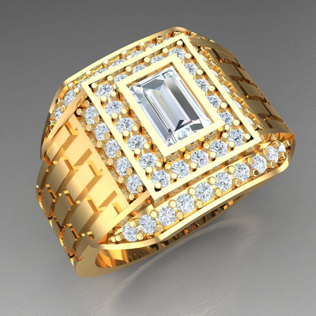 Wedding Man Ring 3MR060 3D model_8