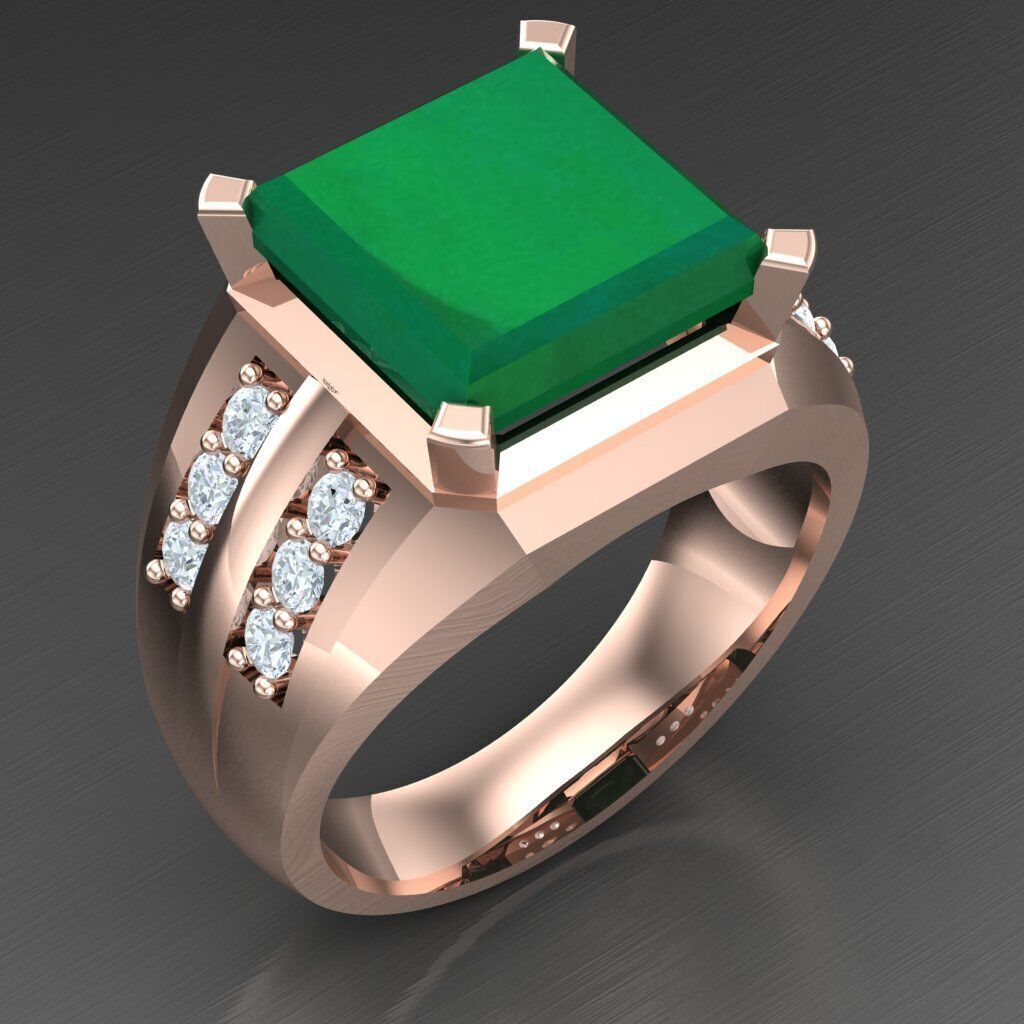 Wedding Man Ring 3MR064 3D model_1