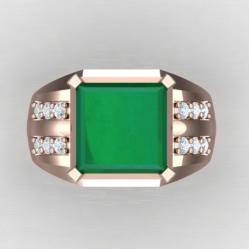 Wedding Man Ring 3MR064 3D model_5