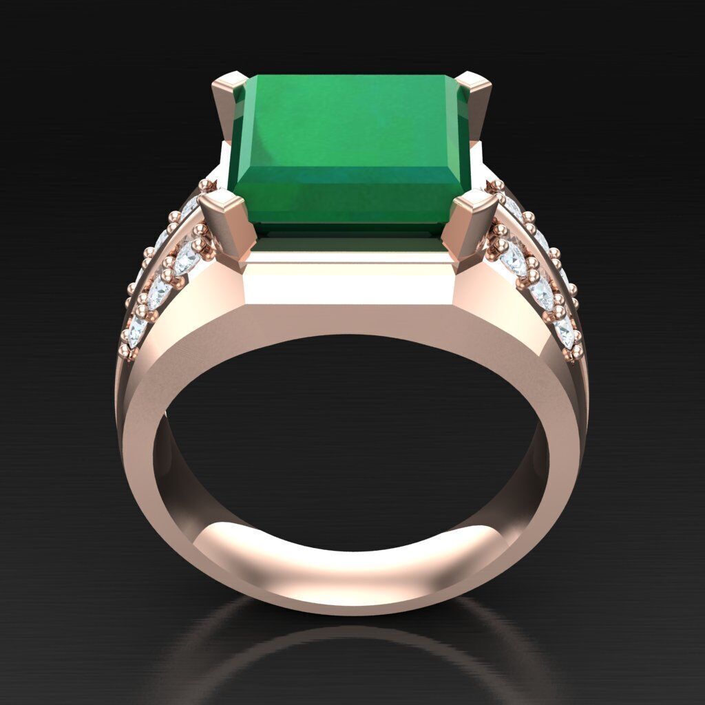 Wedding Man Ring 3MR064 3D model_2