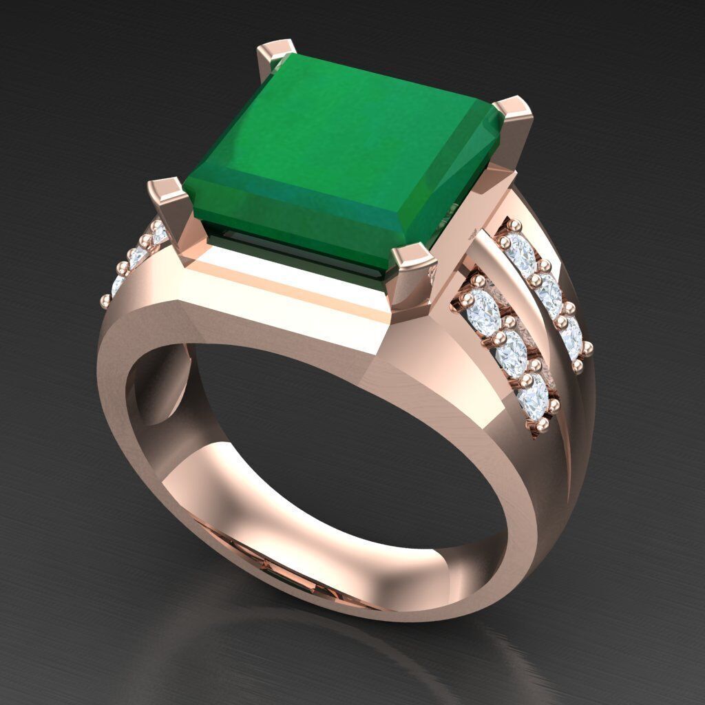Wedding Man Ring 3MR064 3D model_3
