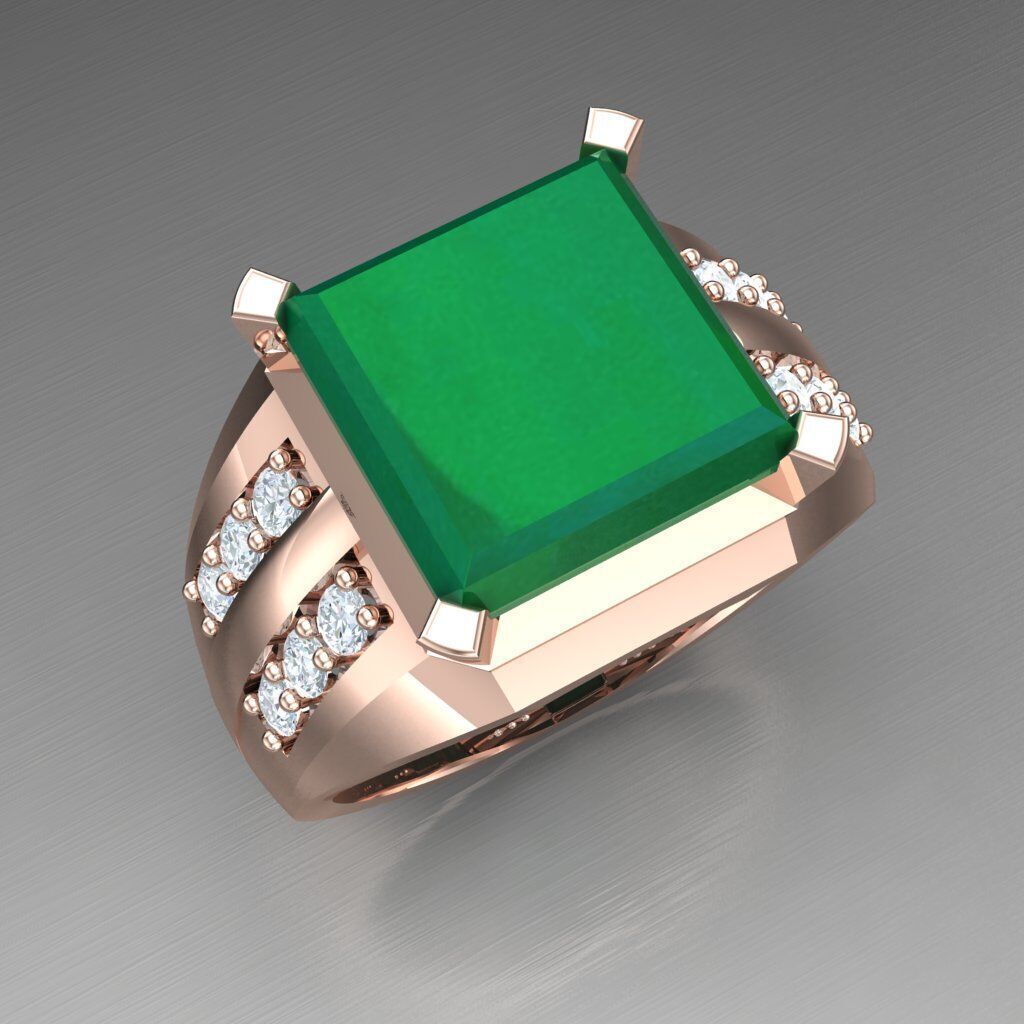 Wedding Man Ring 3MR064 3D model_7