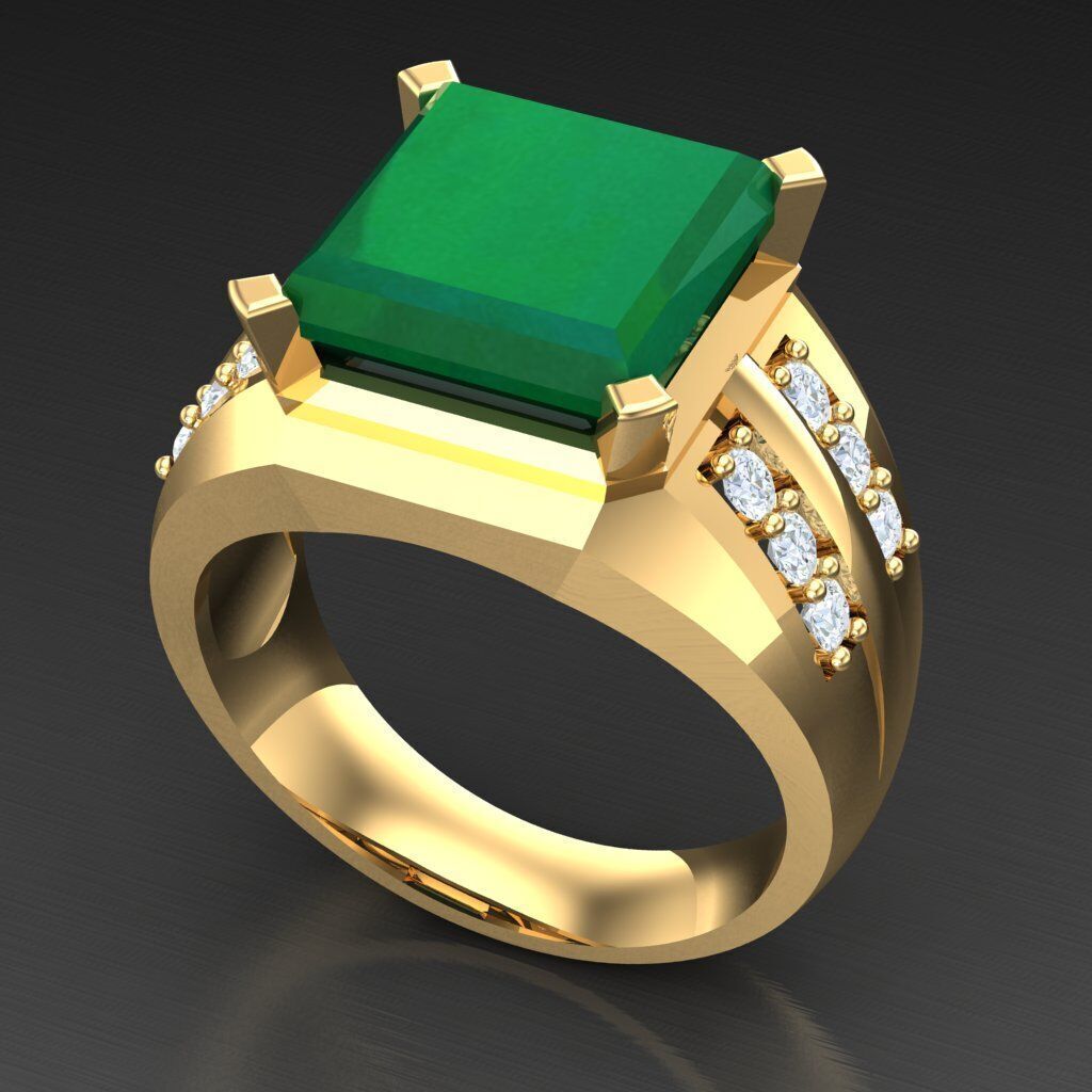 Wedding Man Ring 3MR064 3D model_4