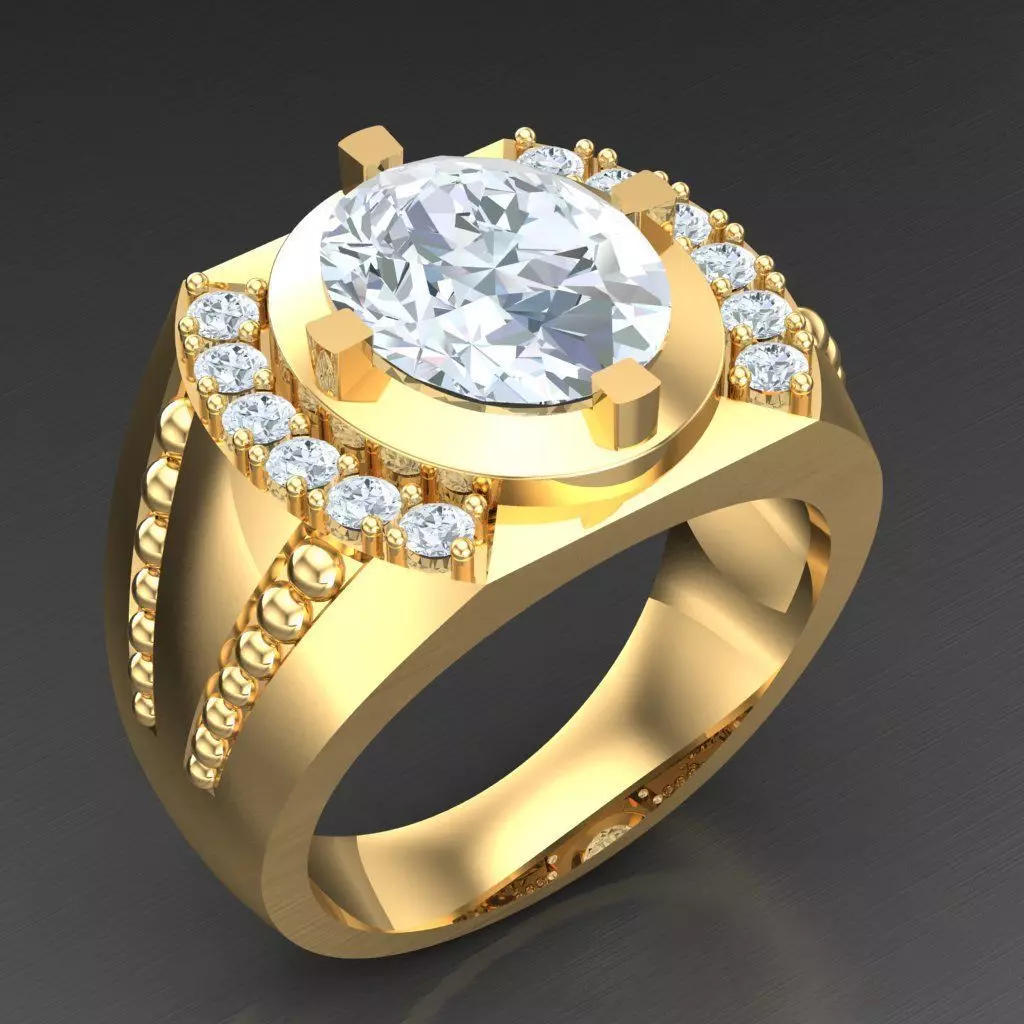 Wedding Man Ring 3MR065 3D model_0
