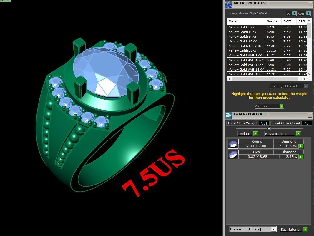Wedding Man Ring 3MR065 3D model_12