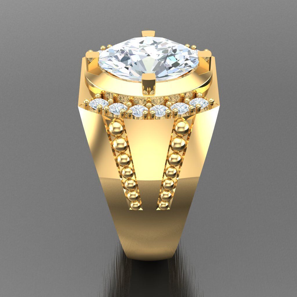 Wedding Man Ring 3MR065 3D model_10