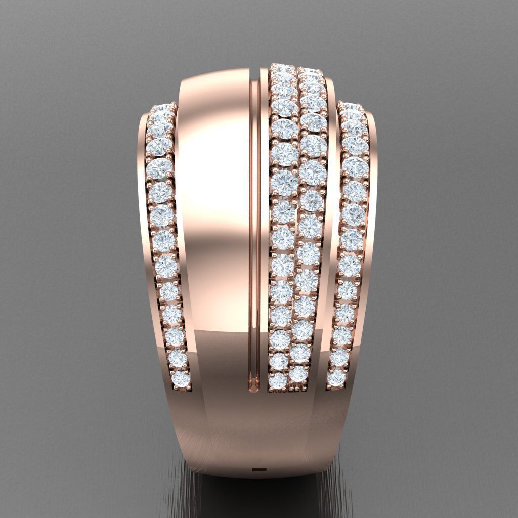 Wedding Man Ring 3MR066 3D model_9