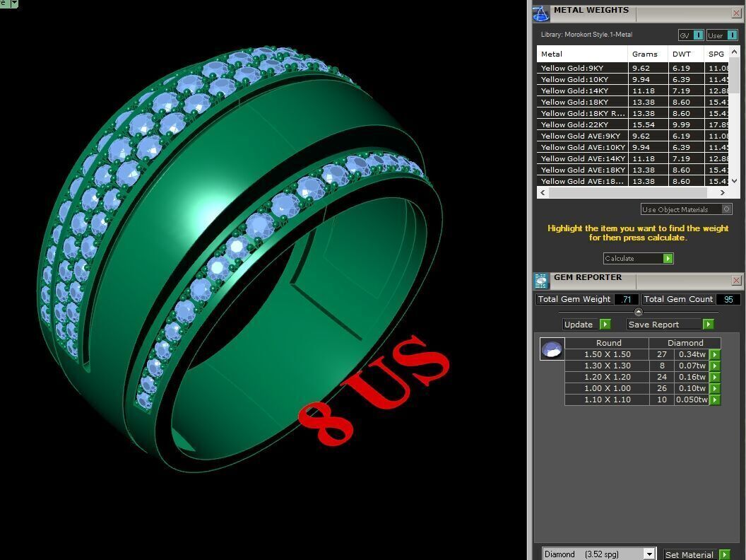 Wedding Man Ring 3MR066 3D model_12