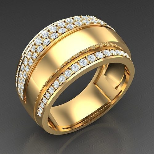 Wedding Man Ring 3MR066 3D model
