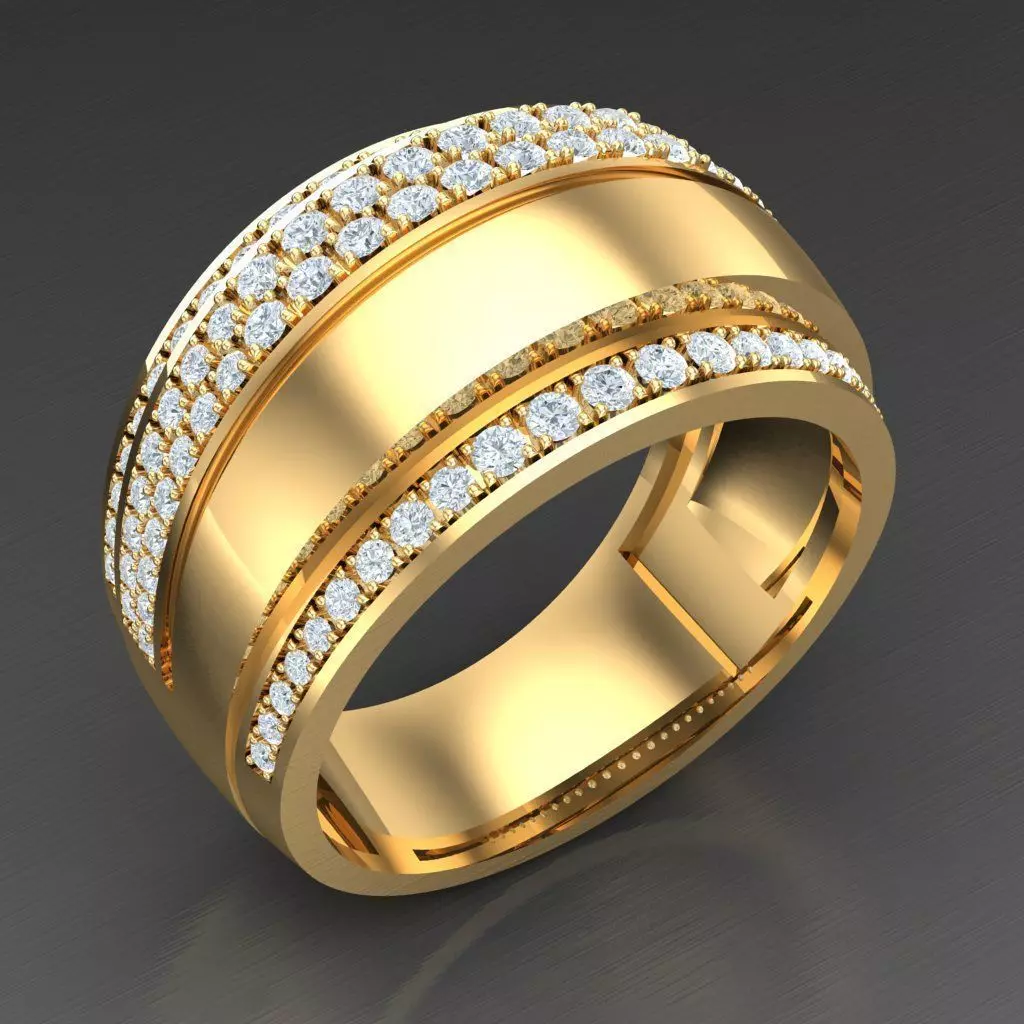 Wedding Man Ring 3MR066 3D model_0