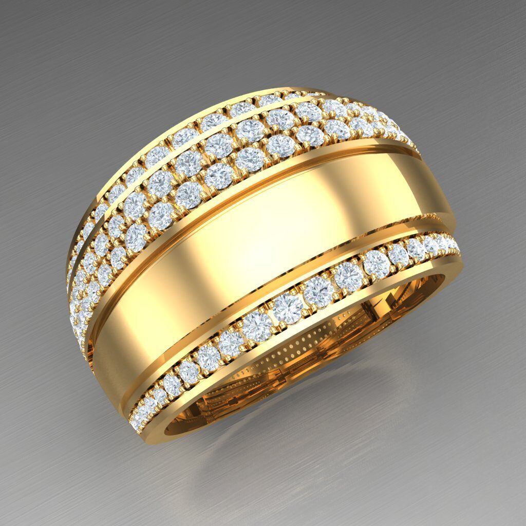 Wedding Man Ring 3MR066 3D model_8