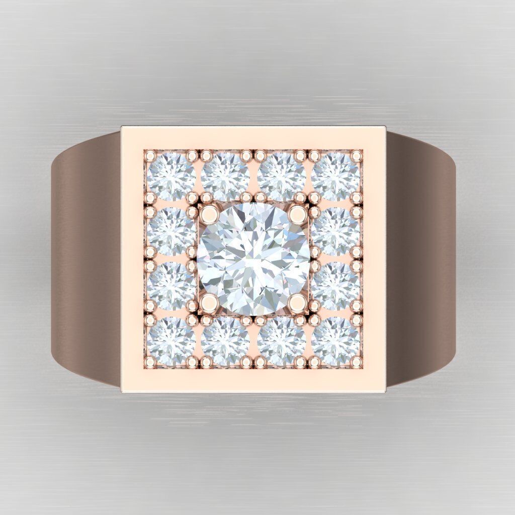 Wedding Man Ring 3MR067 3D model_5