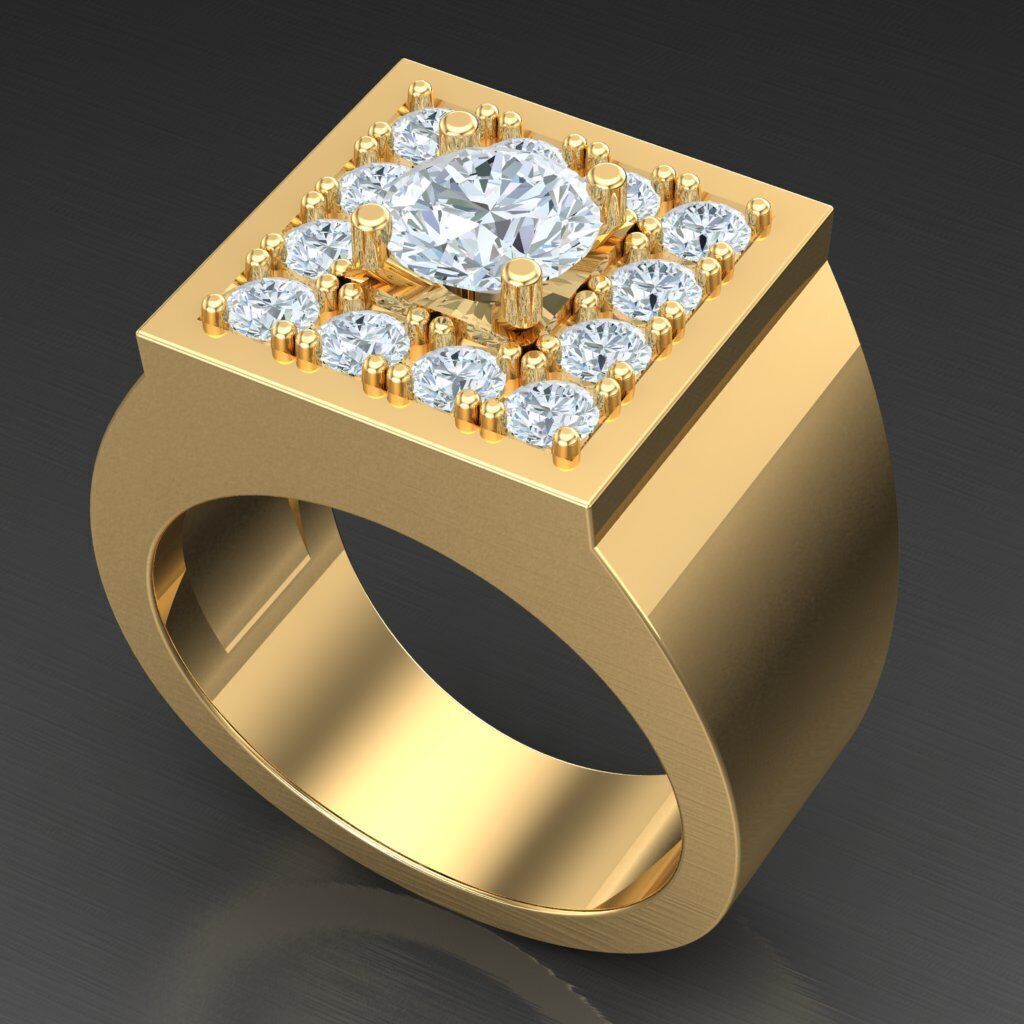 Wedding Man Ring 3MR067 3D model_4