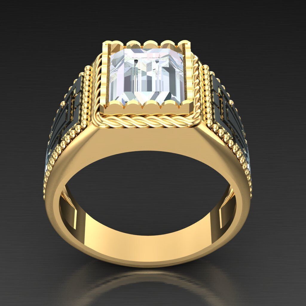 Wedding Man Ring 3MR075 3D model_11