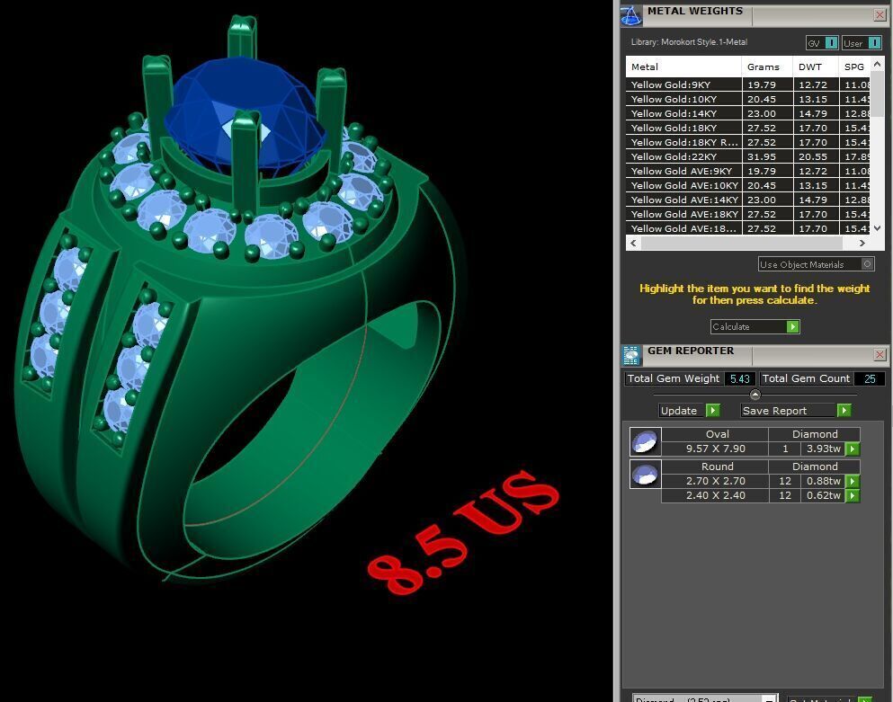 Wedding Man Ring 3MR076 3D model_12