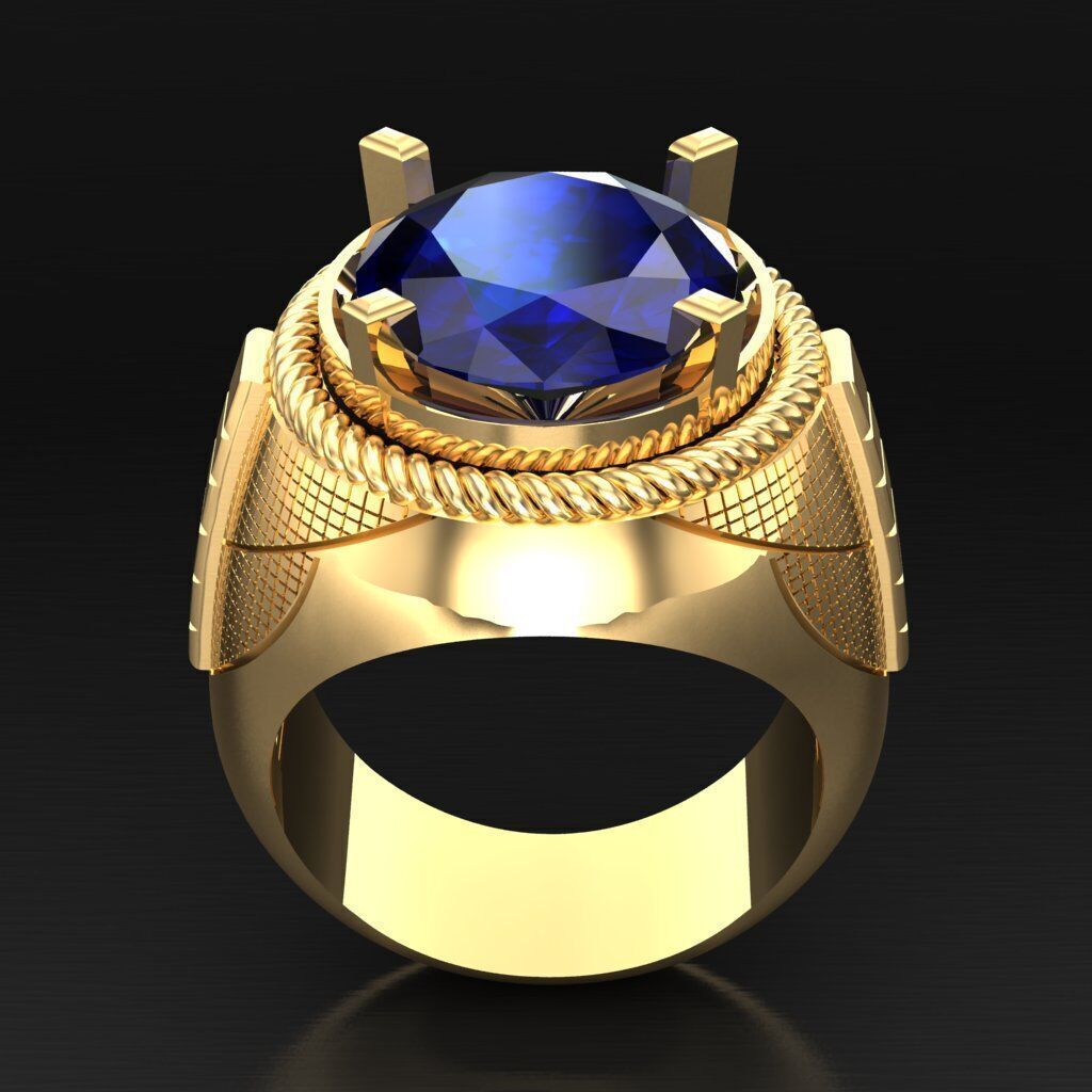 Wedding Man Ring 3MR077 3D model_11