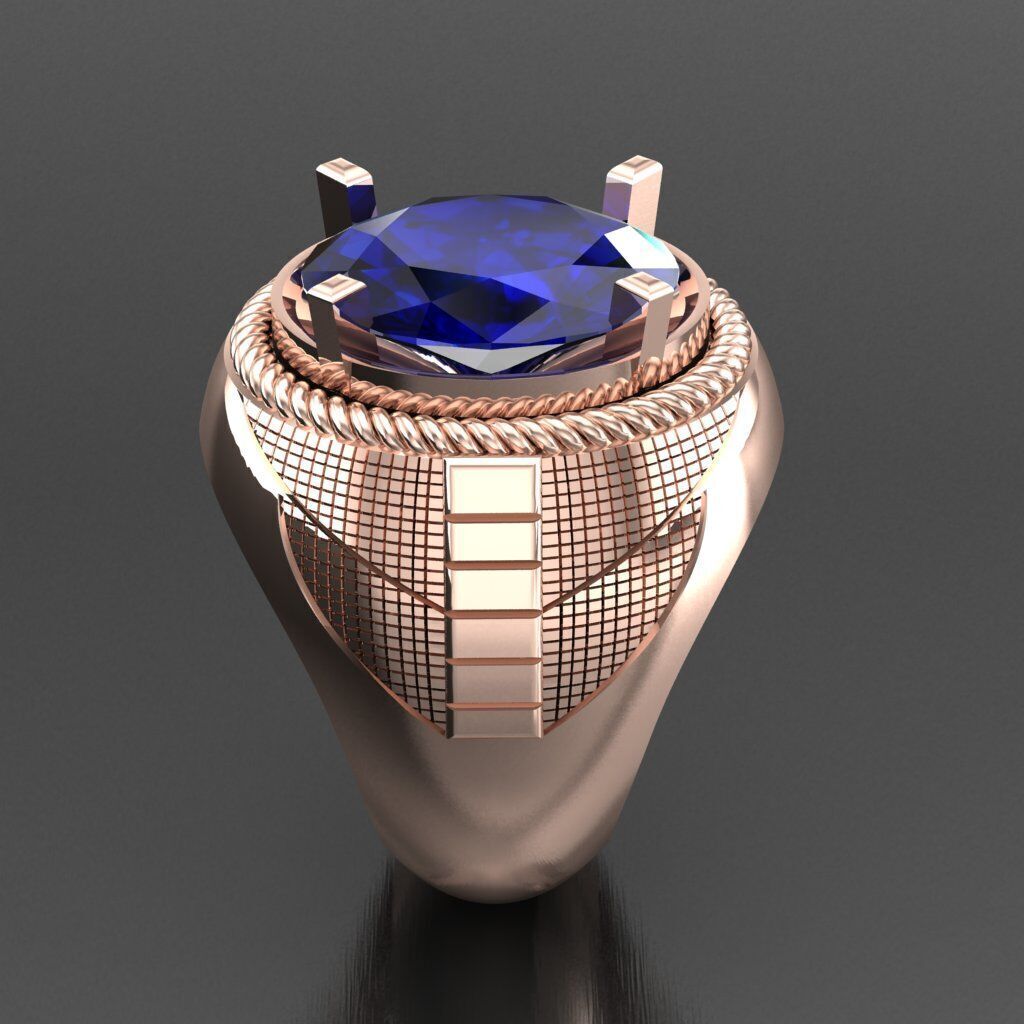 Wedding Man Ring 3MR077 3D model_9