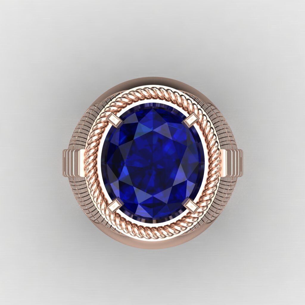 Wedding Man Ring 3MR077 3D model_5