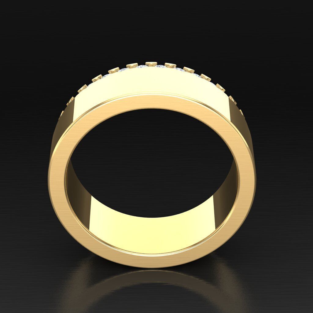 Wedding Man Ring 3MR079 3D model_11
